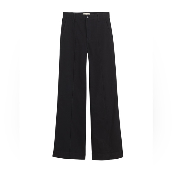 Madewell Denim - Madewell Superwide-Leg Trouser Jeans in Black Rinse Wash